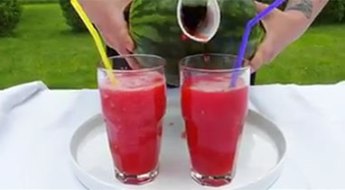 آب هندوانه ی سریع و راحت و شیک